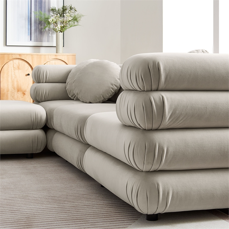 Jubilee 4-Piece Sectional Sofa in Almond