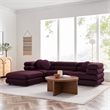 Jubilee 4-Piece Sectional Sofa in Mulberry