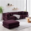 Jubilee 4-Piece Sectional Sofa in Mulberry