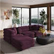 Jubilee 4-Piece Sectional Sofa in Mulberry