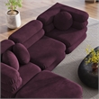Jubilee 4-Piece Sectional Sofa in Mulberry