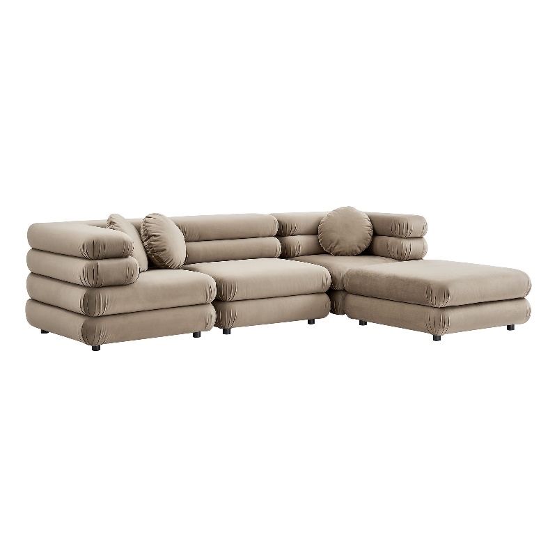 Jubilee 4-Piece Sectional Sofa in Taupe