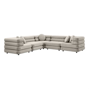 Jubilee 5-Piece Sectional Sofa in Almond
