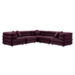 Jubilee 5-Piece Sectional Sofa in Mulberry