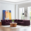 Jubilee 5-Piece Sectional Sofa in Mulberry