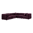 Jubilee 5-Piece Sectional Sofa in Mulberry