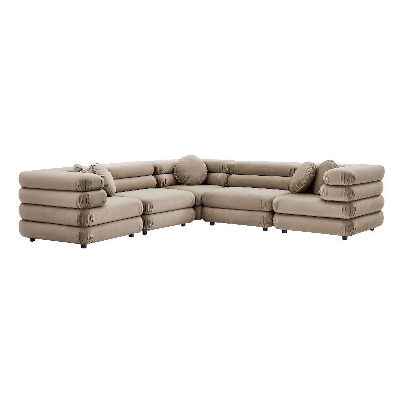Jubilee 5-Piece Sectional Sofa in Taupe