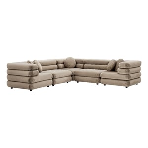 Jubilee 5-Piece Sectional Sofa in Taupe