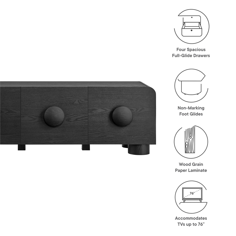 Sonnet TV Stand in Black