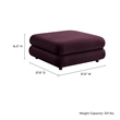 Modway Jubilee Performance Velvet Ottoman in Mulberry