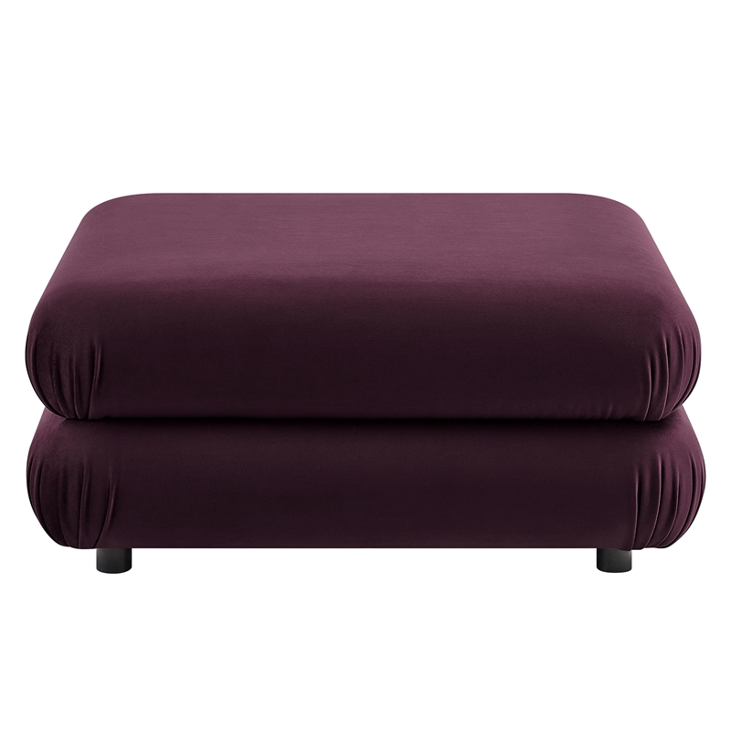 Modway Jubilee Performance Velvet Ottoman in Mulberry
