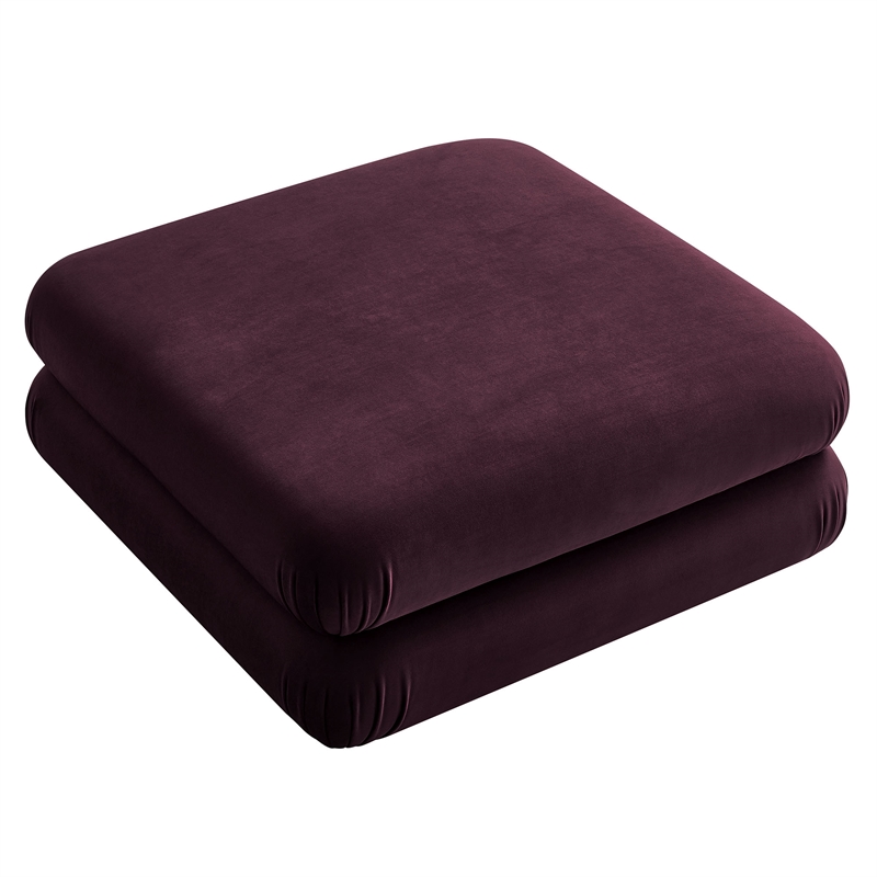 Modway Jubilee Performance Velvet Ottoman in Mulberry