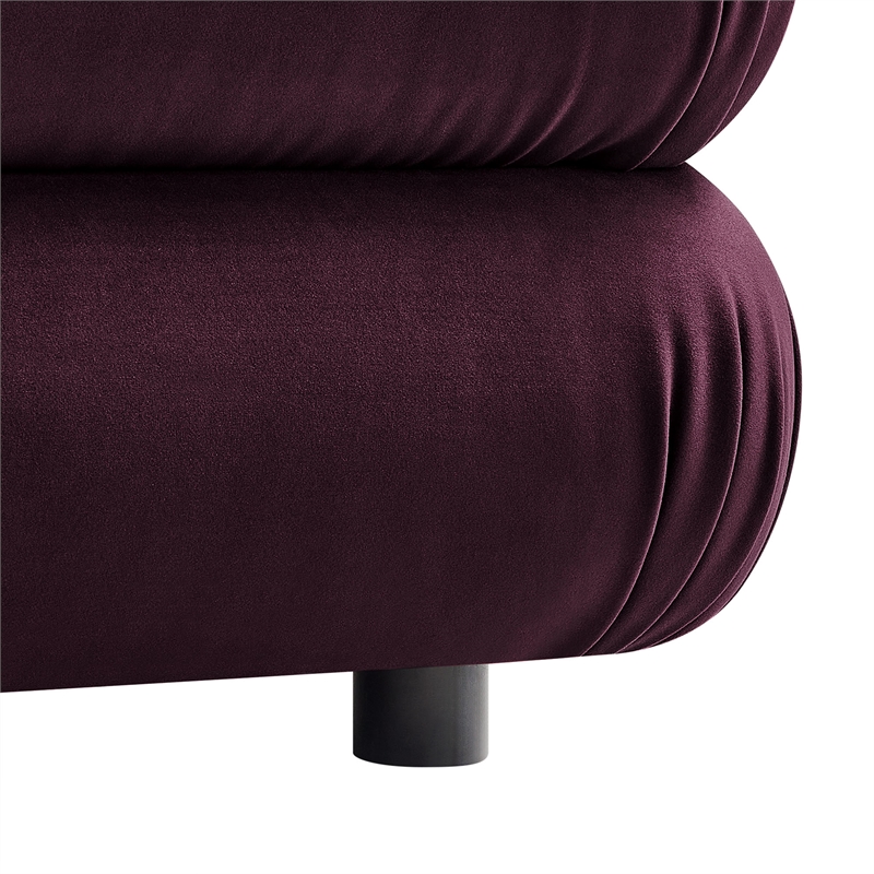 Modway Jubilee Performance Velvet Ottoman in Mulberry