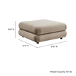 Jubilee Ottoman in Taupe