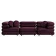 Jubilee 3-Piece Sectional Sofa in Mulberry