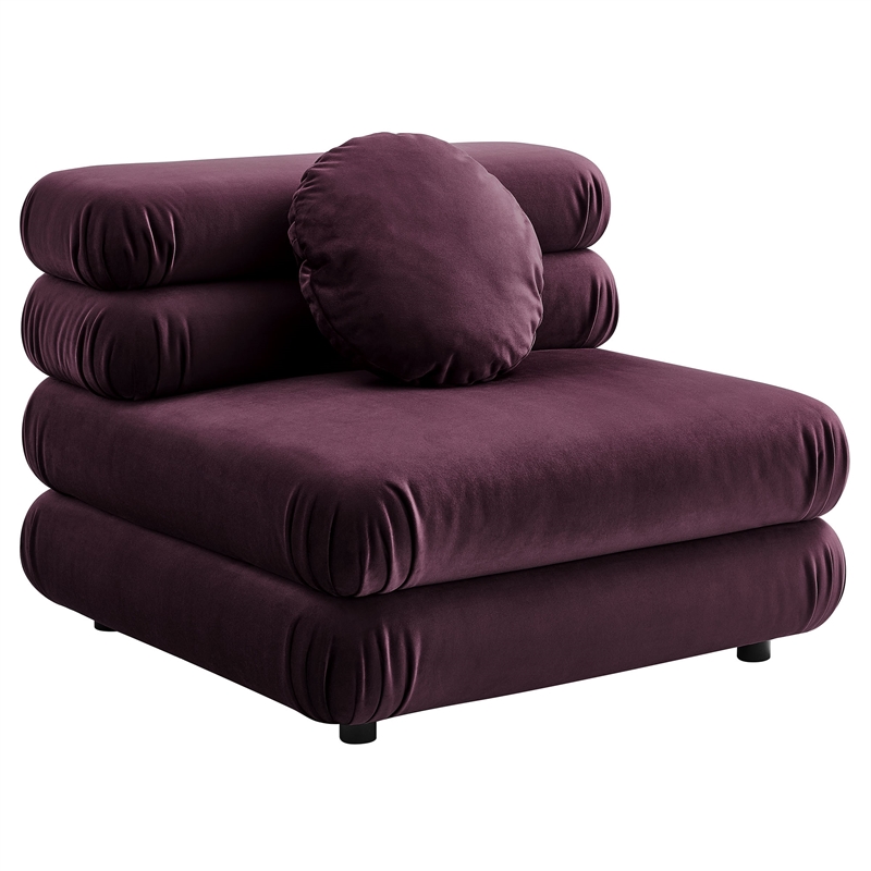 Jubilee 3-Piece Sectional Sofa in Mulberry