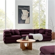 Jubilee 3-Piece Sectional Sofa in Mulberry