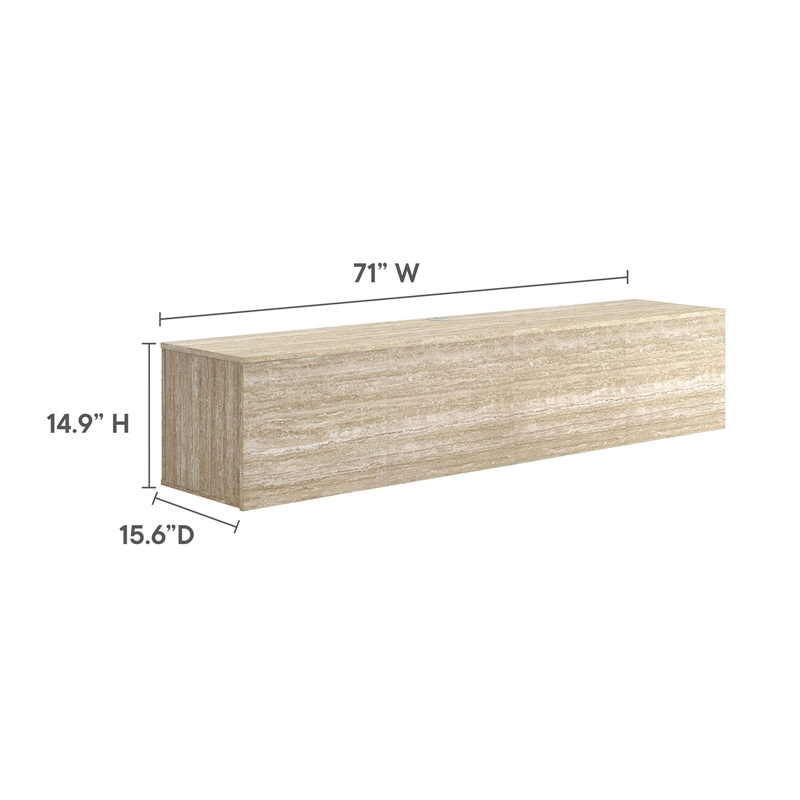 Terra TV Stand in Travertine