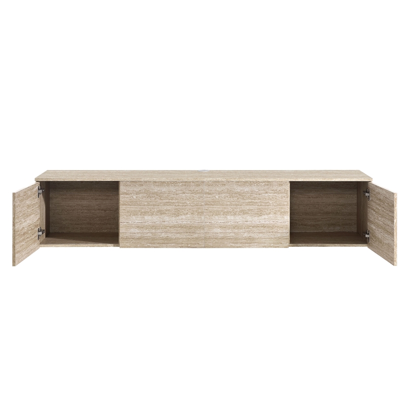 Terra TV Stand in Travertine