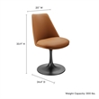 Modway Lippa Vegan Leather Upholstered Swivel Dining Chair in Black Tan