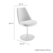 Lippa Swivel Dining Chair in White White