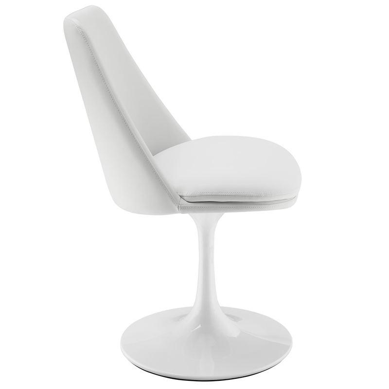 Lippa Swivel Dining Chair in White White