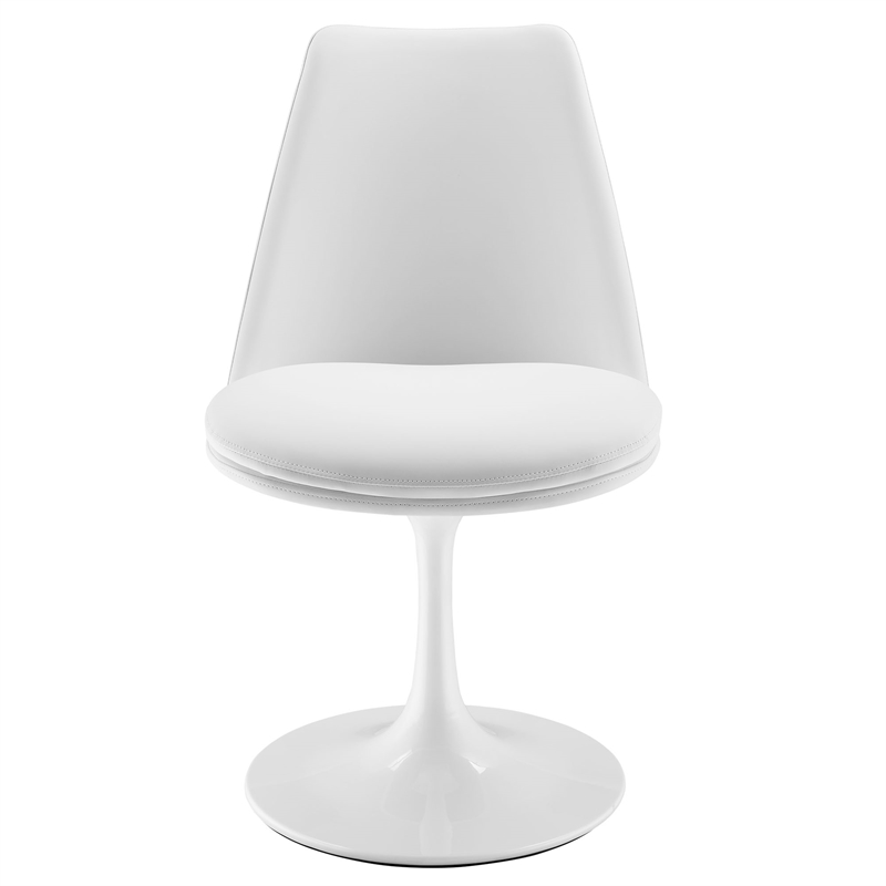 Lippa Swivel Dining Chair in White White