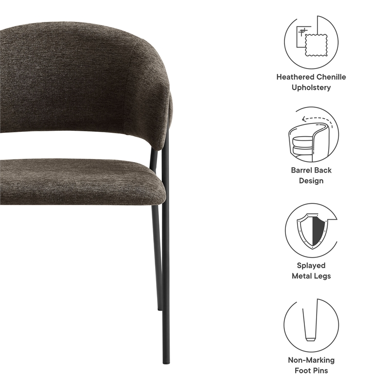 nella dining chairs set of 2 in java black