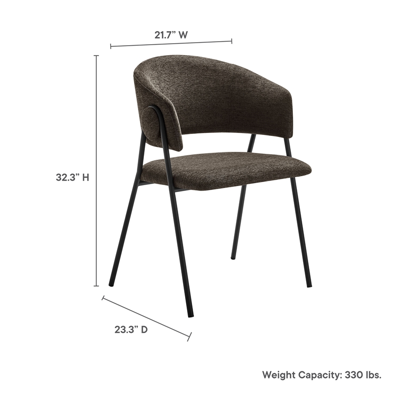 nella dining chairs set of 2 in java black