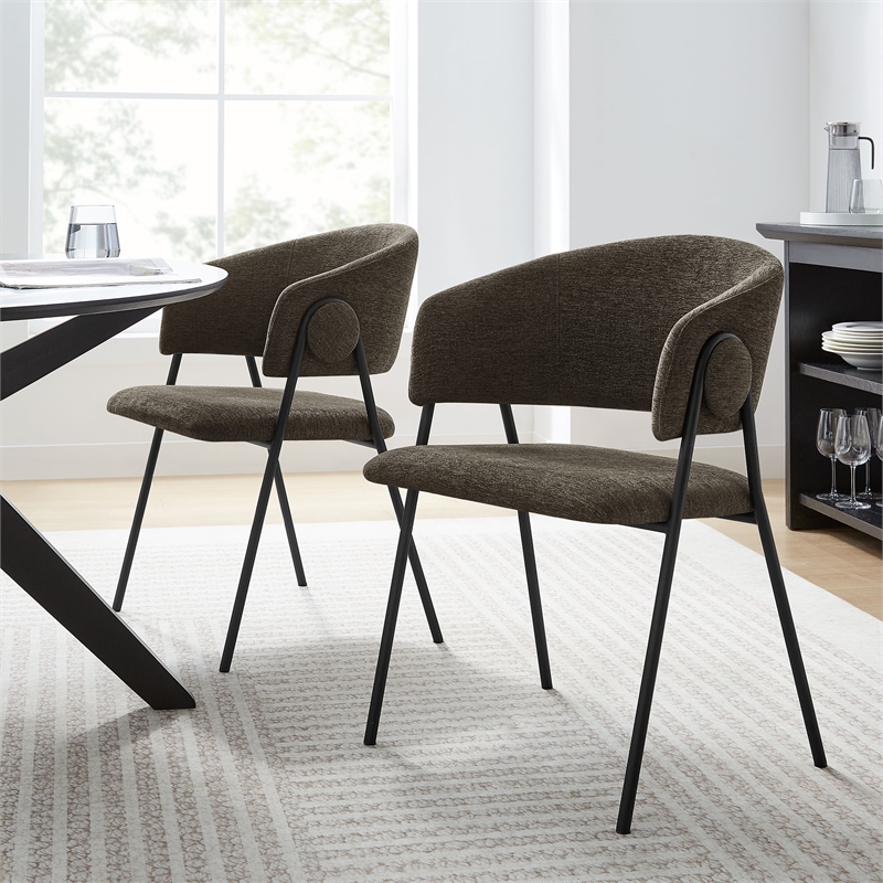 nella dining chairs set of 2 in java black