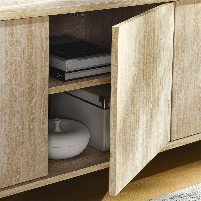 Overture TV Stand in Travertine