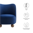Monroe Accent Chair in Midnight Blue Walnut