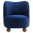 Monroe Accent Chair in Midnight Blue Walnut