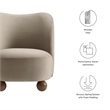 Monroe Accent Chair in Taupe Walnut