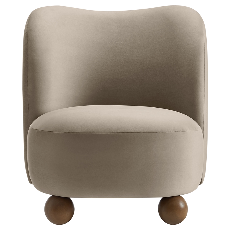 Monroe Accent Chair in Taupe Walnut