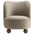 Monroe Accent Chair in Taupe Walnut