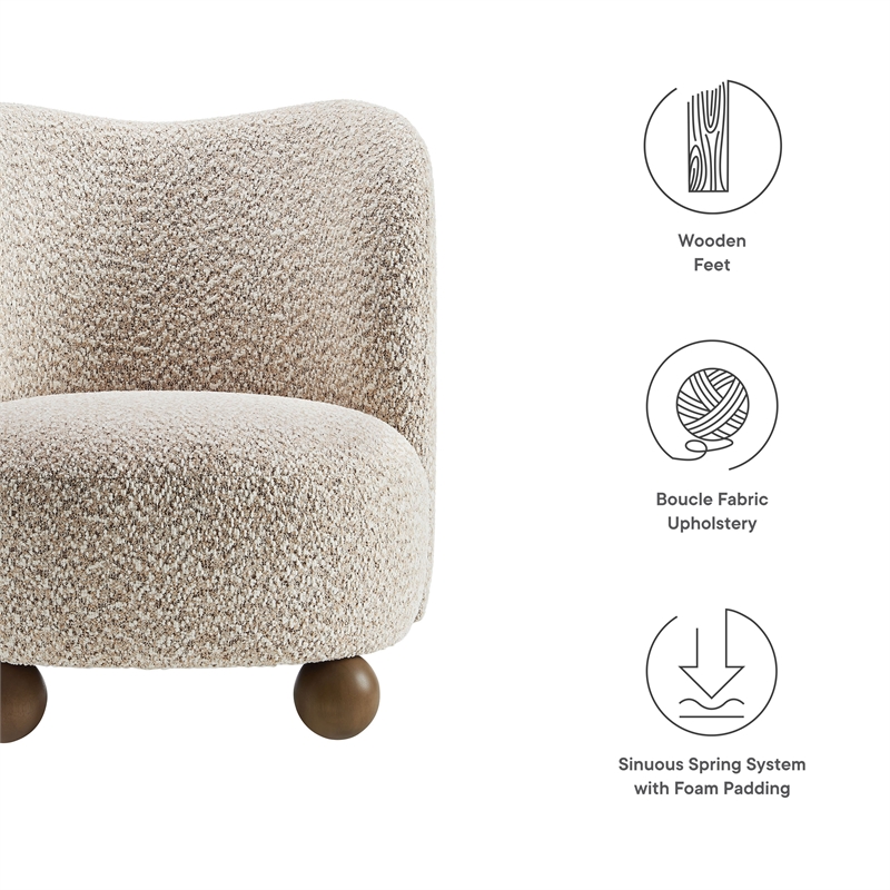 Monroe Accent Chair in Coral Walnut