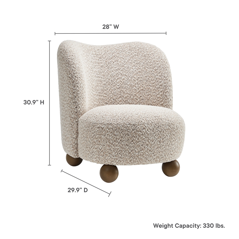 Monroe Accent Chair in Coral Walnut
