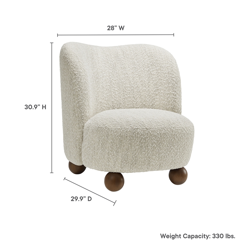 Monroe Accent Chair in Pearl Walnut