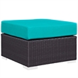 Modway Convene 8 Piece Sectional Set in Espresso Turquoise