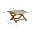 Vienna Folding Ottoman in Natural Natural