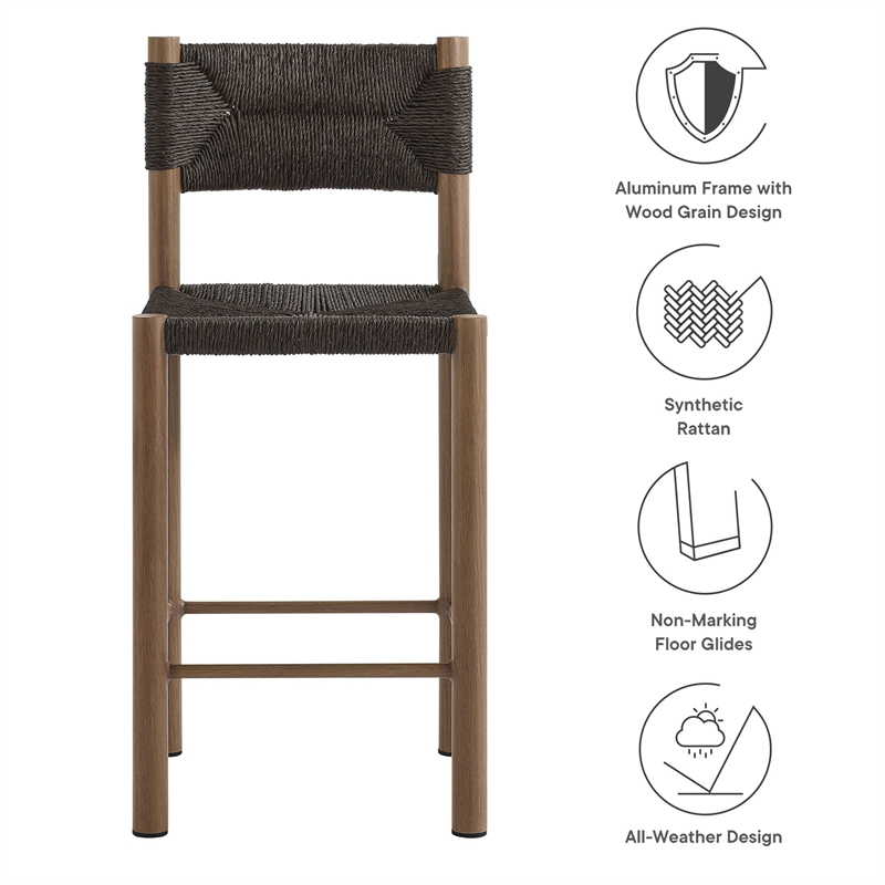 Parkland Counter Stools Set of 2 in Walnut