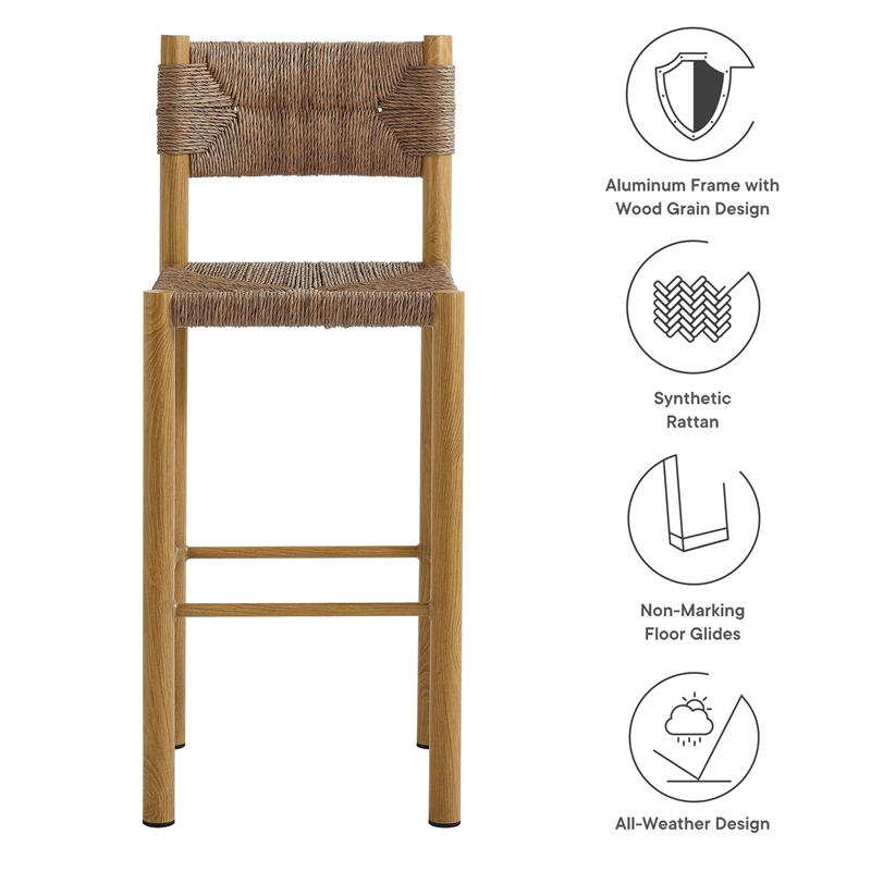 Parkland Bar Stools Set of 2 in Natural