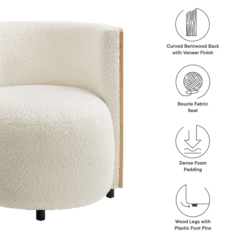 Solis Accent Chair in Natural Ivory