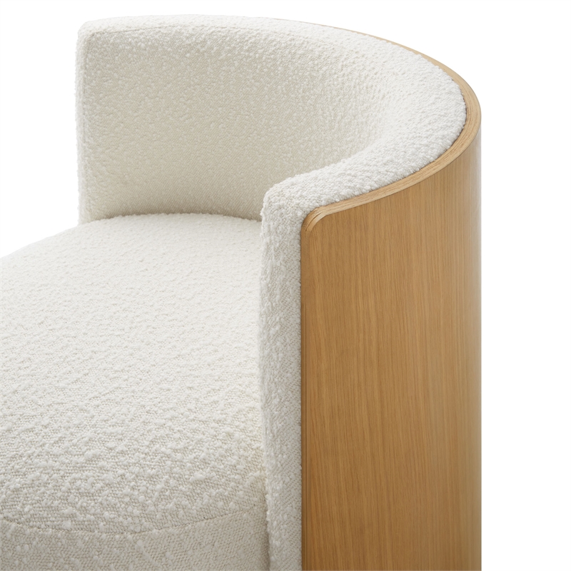 Solis Accent Chair in Natural Ivory