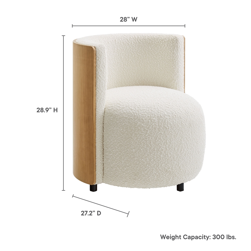 Solis Accent Chair in Natural Ivory