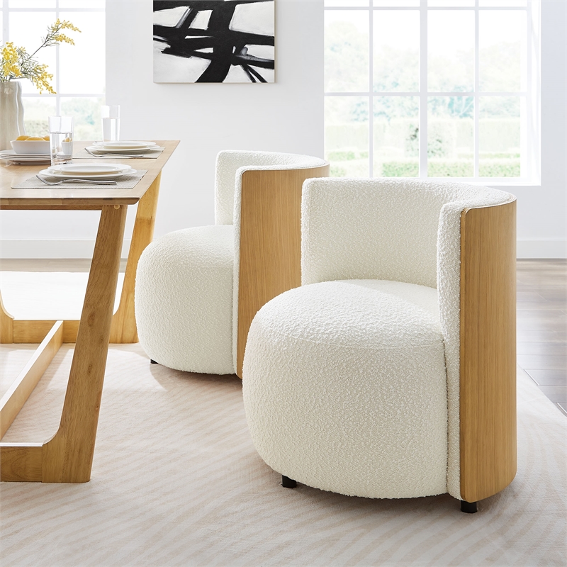 Solis Accent Chair in Natural Ivory