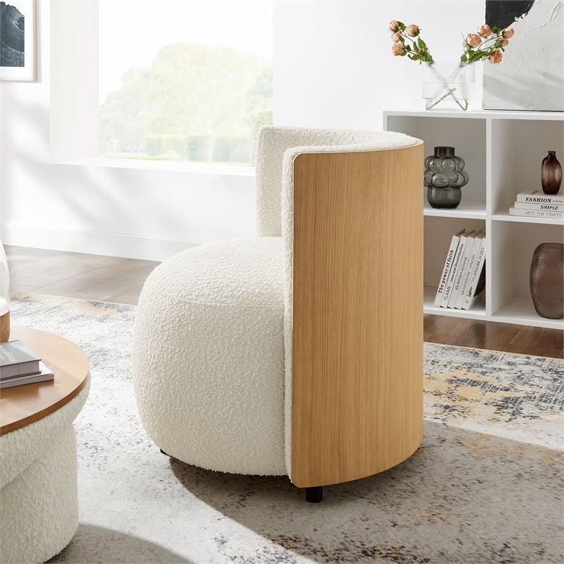 Solis Accent Chair in Natural Ivory
