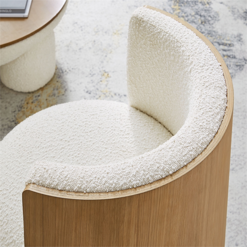 Solis Accent Chair in Natural Ivory