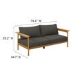 Wren Sofa in Natural Flint Gray